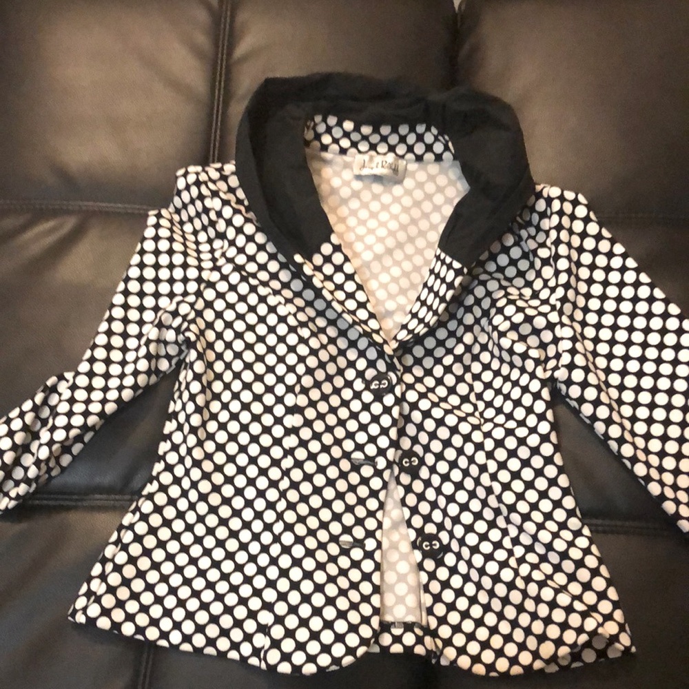 Joseph Ribkoff Black and White Polka Dot Jacket
